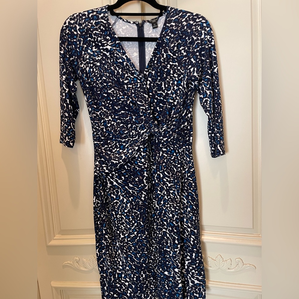 Ann Taylor print dress, SP, new without tag